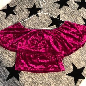 Velvet crop top